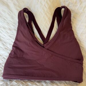 Gymshark Burgundy Wrap Sports Bra